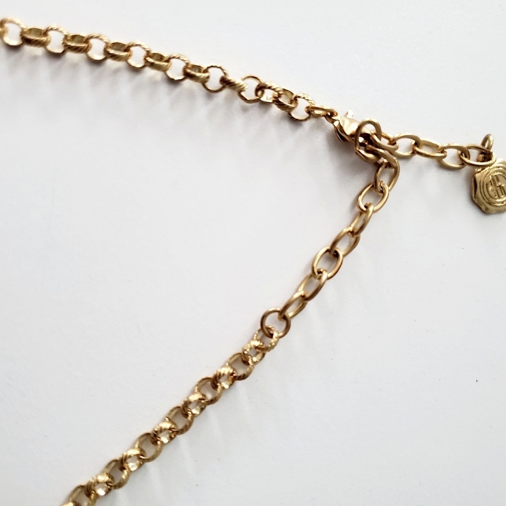 RJ Graziano Hammered Metal Statement Necklace - Picture 5 of 5